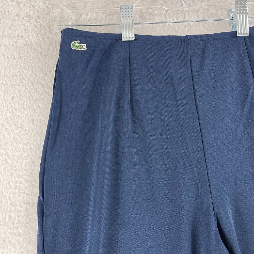 Lacoste Blue Straight Leg Pants Womens Mid-Rise Made in France Zip Up Size 6 - Picture 4 of 16